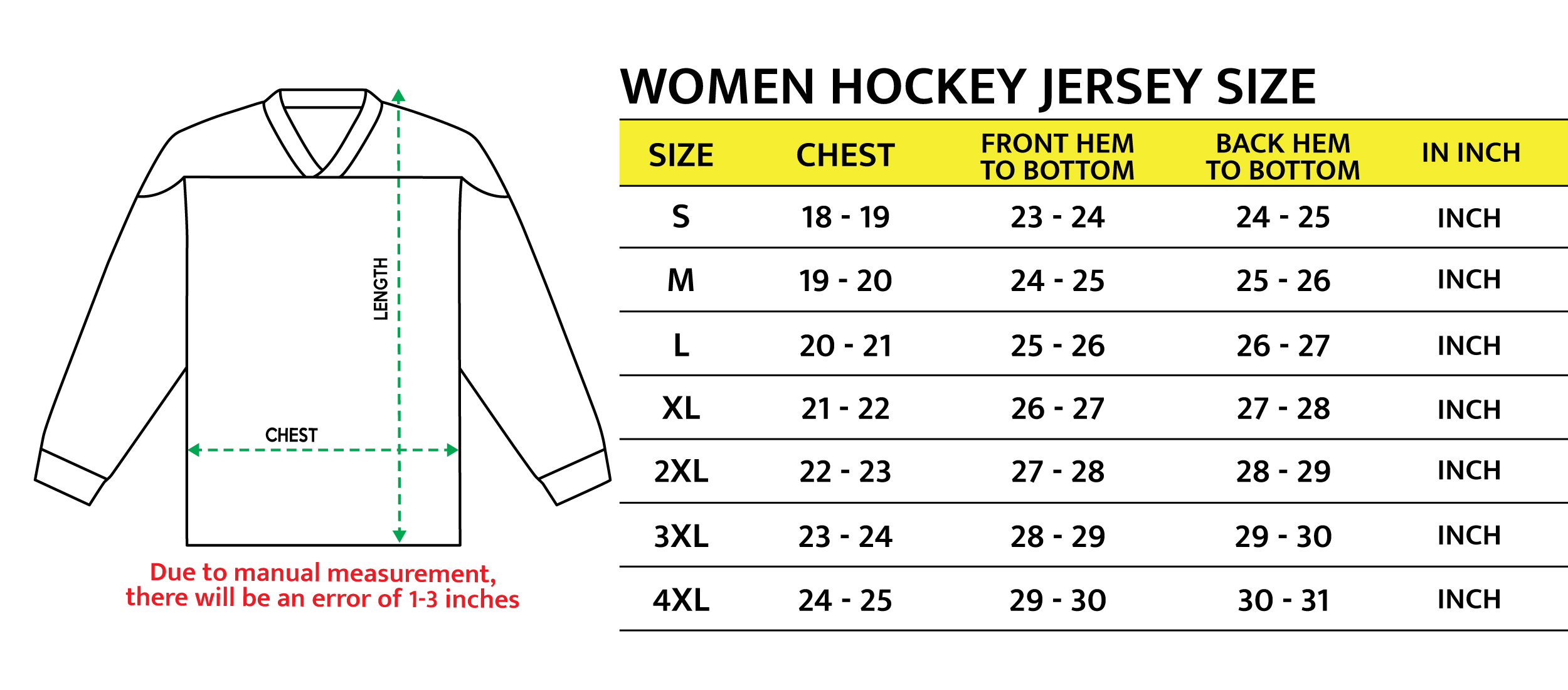 Size Guide – JERSEYFANSPRO